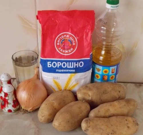 Ингредиенты для вареников с картошкой
